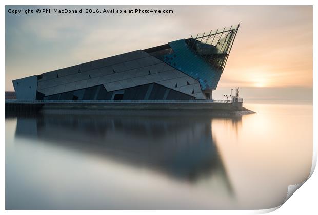 The Deep in Hull, Sunrise on the Humber Print by Phil MacDonald