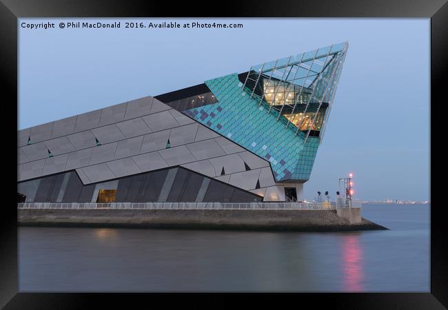 The Deep in Hull, Blue Hour on the Humber Framed Print by Phil MacDonald