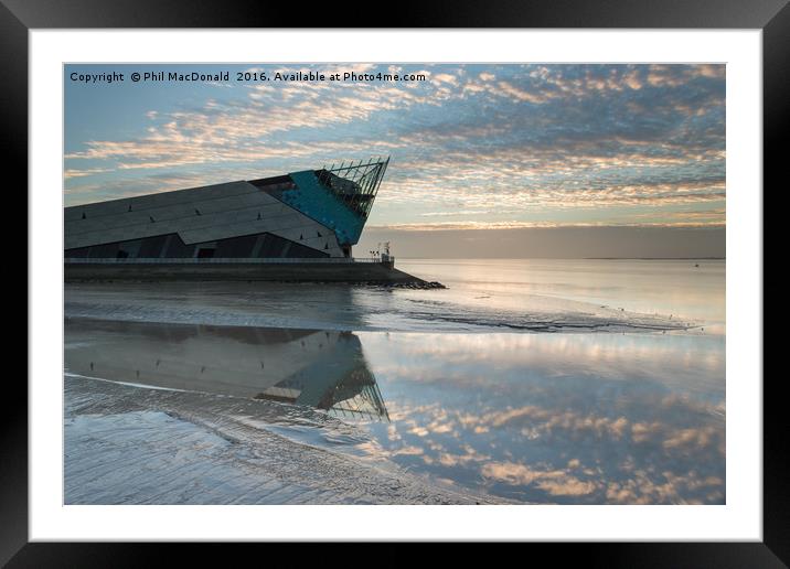 The Deep in Hull, Sunset on the Humber Framed Mounted Print by Phil MacDonald