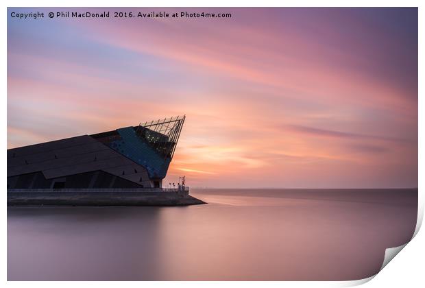 The Deep in Hull, Sunrise on the Humber Print by Phil MacDonald