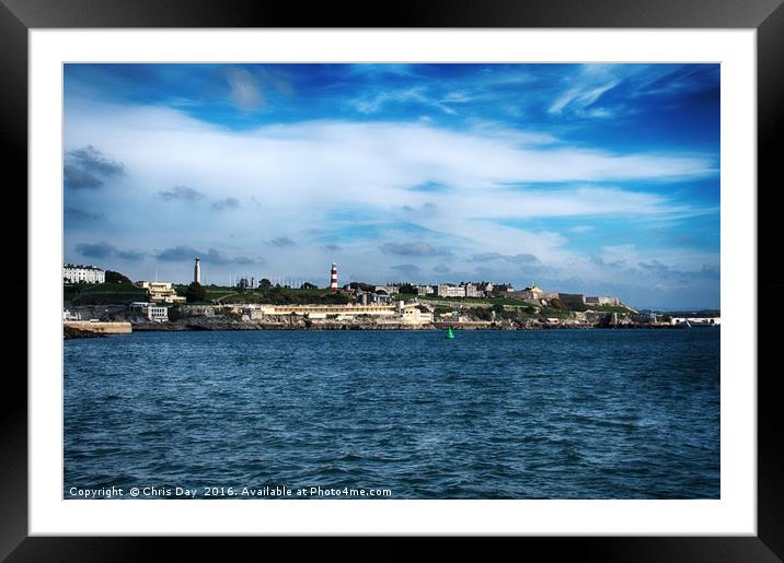 Plymouth Hoe and seafront Framed Mounted Print by Chris Day