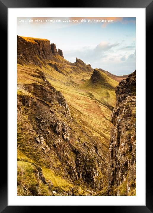 The Quiraing 1 Framed Mounted Print by Karl Thompson