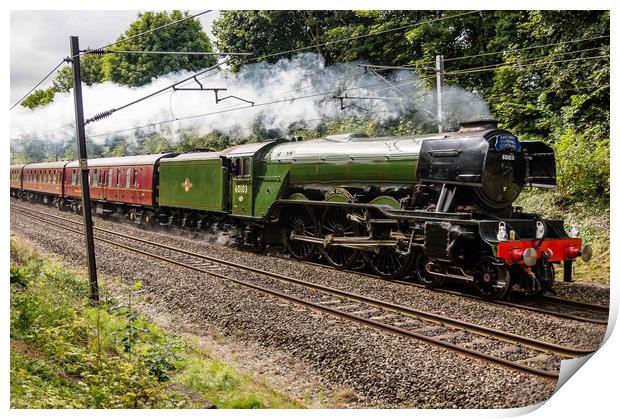 The Flying Scotsman at Hurworth Co Durham Print by Mike Cave