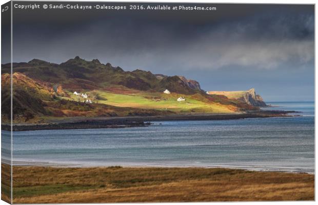 Staffin Headland, Isle Of Skye Canvas Print by Sandi-Cockayne ADPS