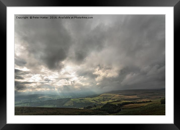 View from Stanage Edge Derbyshire Framed Mounted Print by Peter Hatter