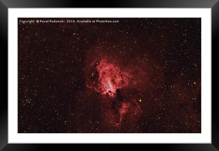 Omega nebula in Sagittarius constellation Framed Mounted Print by Paweł Radomski
