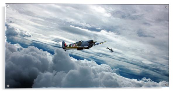 Fly With A Spitfire Acrylic by J Biggadike