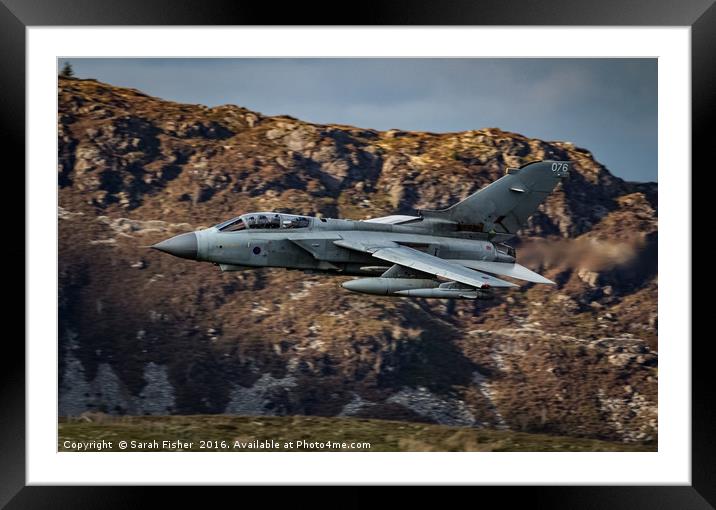 RAF Marham Tornado in the Mach loop Framed Mounted Print by Sarah Fisher