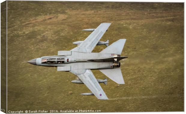 RAF Marham Tornado in the Mach loop Canvas Print by Sarah Fisher