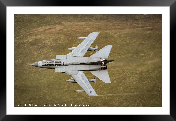 RAF Marham Tornado in the Mach loop Framed Mounted Print by Sarah Fisher