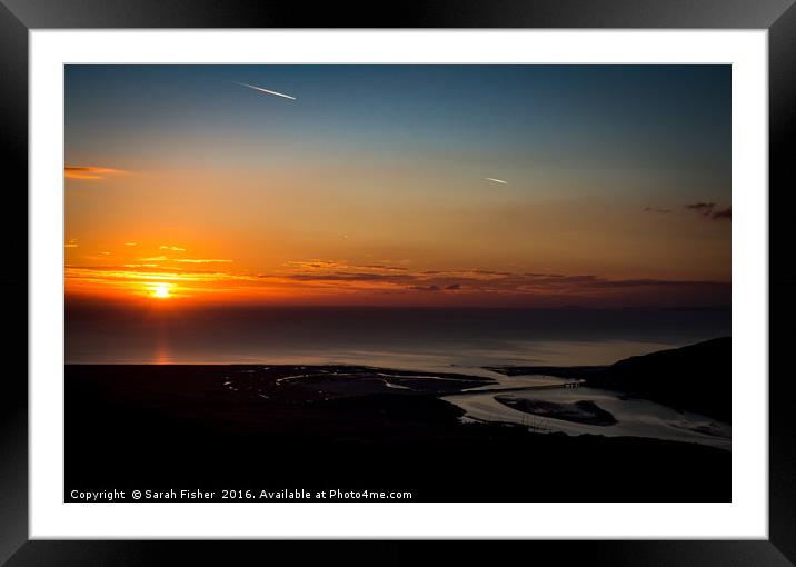 Welsh Sunset Framed Mounted Print by Sarah Fisher