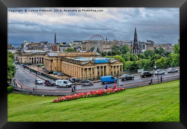 Edinburgh View Framed Print by Valerie Paterson