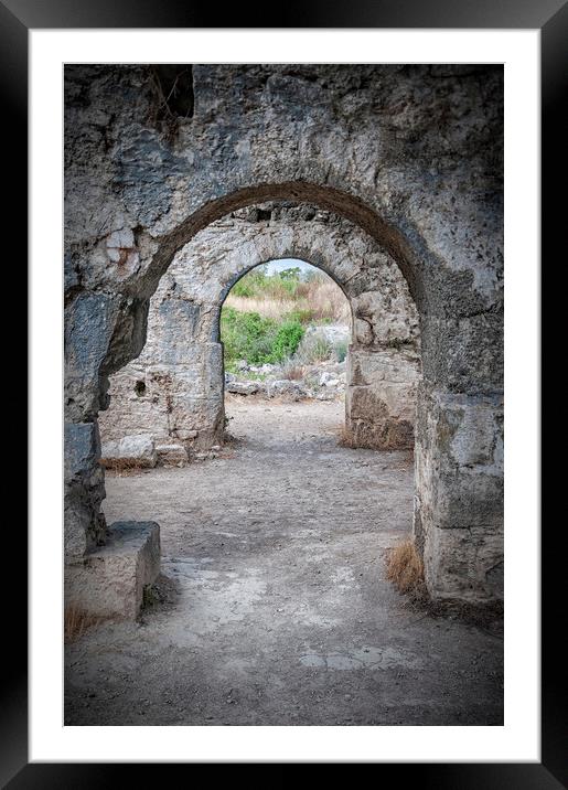 Side Byzantine Hospital Arches Framed Mounted Print by Antony McAulay
