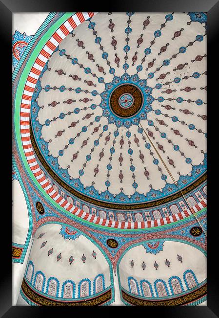 Side Fatith Mosque Ceiling Art Framed Print by Antony McAulay
