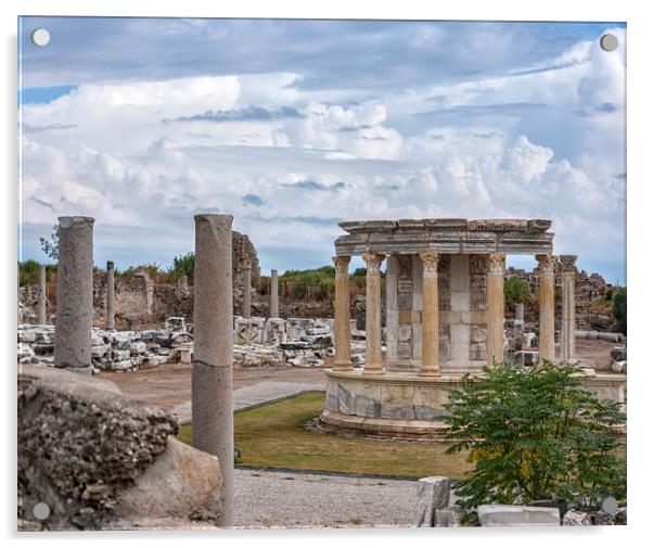 Side Temple of Tyche Ruins Acrylic by Antony McAulay