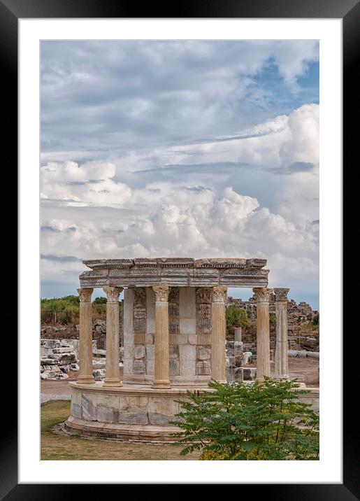 Side Temple of Tyche Framed Mounted Print by Antony McAulay