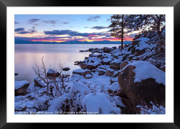 White Tahoe Framed Mounted Print by jonathan nguyen