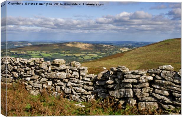 Dartmoor from the Two Moors Way Canvas Print by Pete Hemington