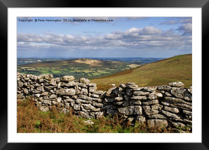 Dartmoor from the Two Moors Way Framed Mounted Print by Pete Hemington