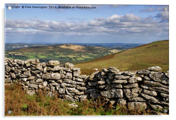 Dartmoor from the Two Moors Way Acrylic by Pete Hemington