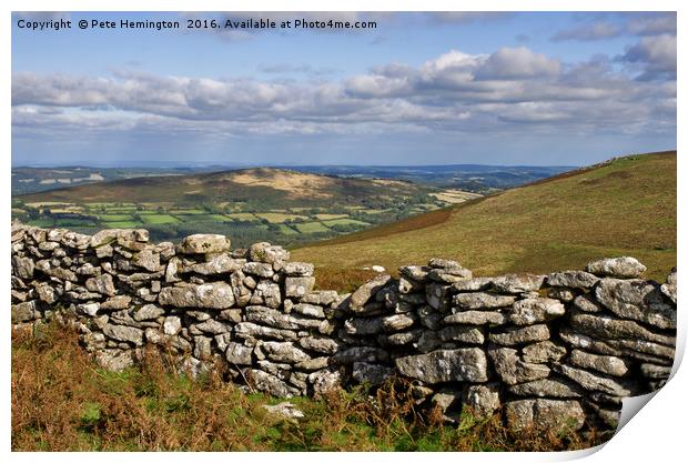 Dartmoor from the Two Moors Way Print by Pete Hemington