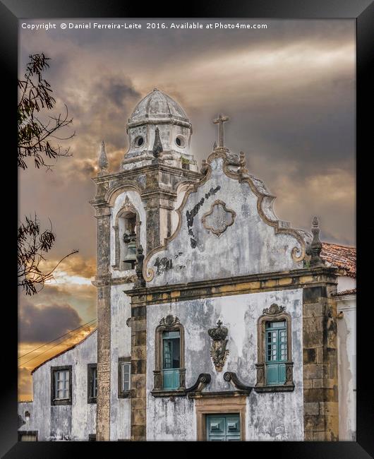 Exterior Facade Antique Colonial Church Olinda Bra Framed Print by Daniel Ferreira-Leite