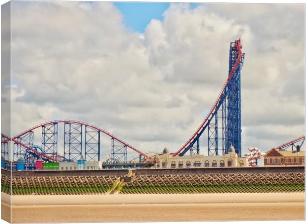 Rollercoaster          Canvas Print by Victor Burnside