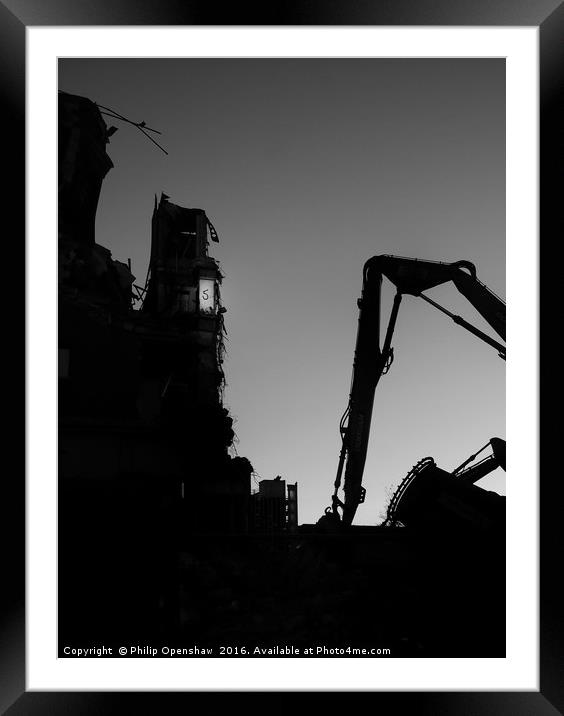 Five - Demolition - Leeds Framed Mounted Print by Philip Openshaw