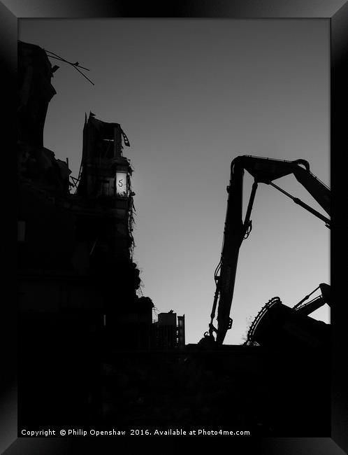 Five - Demolition - Leeds Framed Print by Philip Openshaw