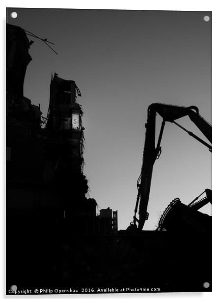 Five - Demolition - Leeds Acrylic by Philip Openshaw