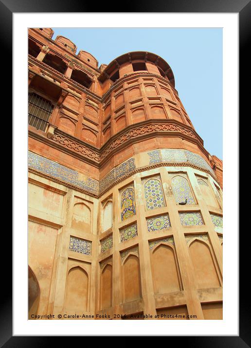 Gate at the Agra Red Fort Framed Mounted Print by Carole-Anne Fooks