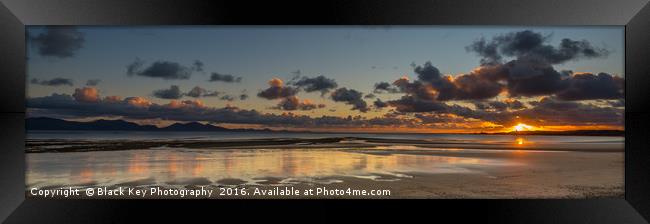 Sunset Llanddwyn Bay, Anglesey Framed Print by Black Key Photography