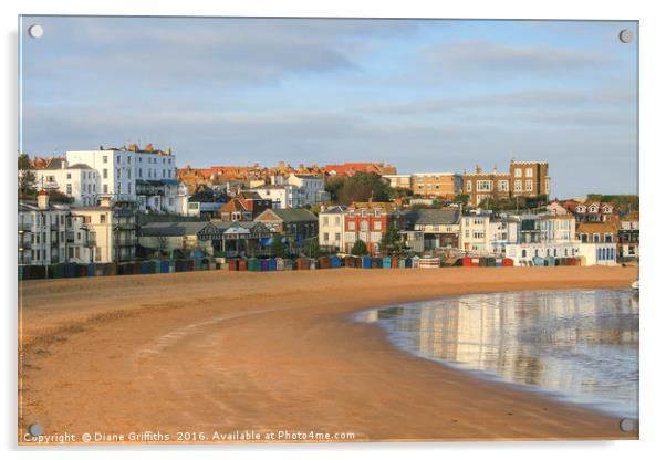 Broadstairs Beach Acrylic by Diane Griffiths