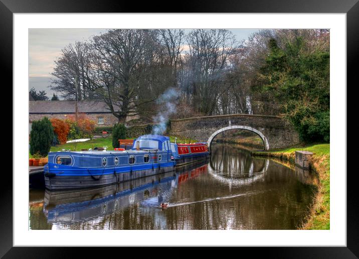 The Canal. Framed Mounted Print by Irene Burdell