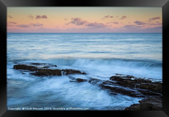 Coastal Sunset Framed Print by Heidi Stewart