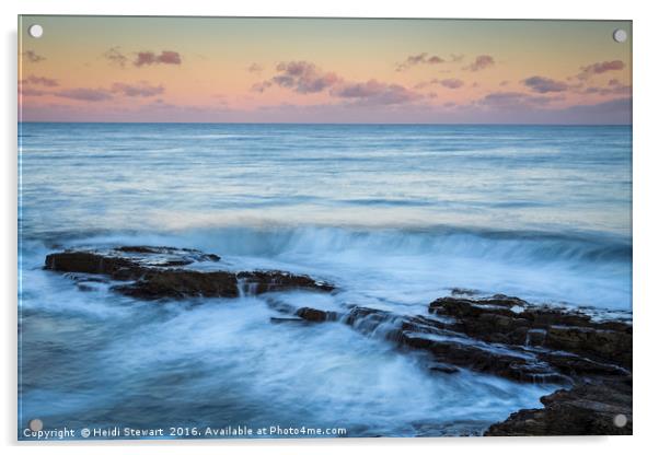 Coastal Sunset Acrylic by Heidi Stewart