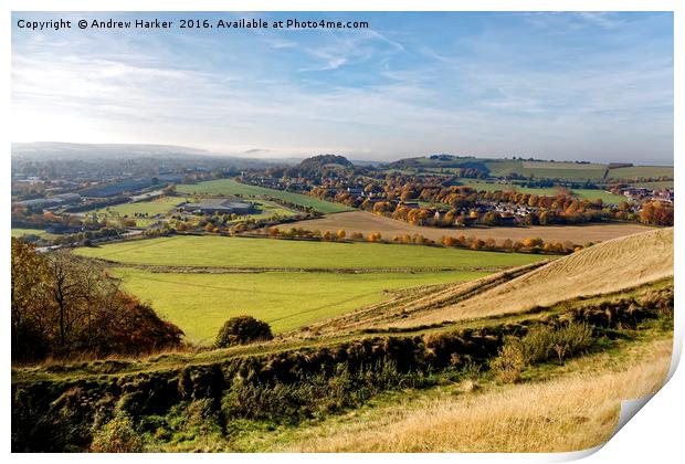Autumn colours, Warminster, Wiltshire, UK Print by Andrew Harker