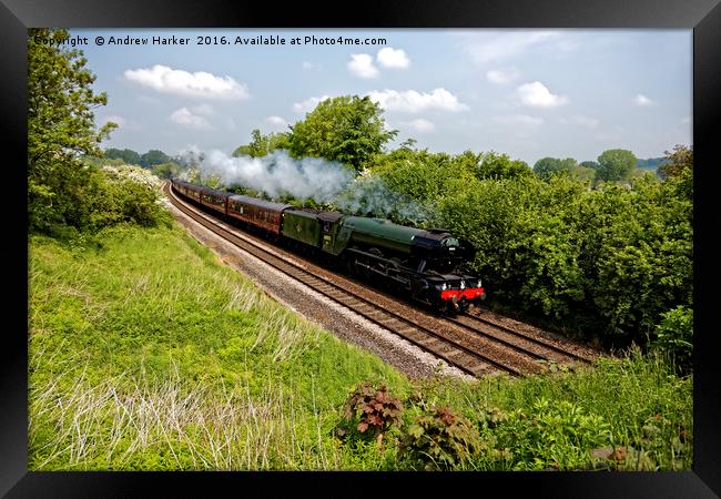 A3 Class 60103 Flying Scotsman Steam Locomotive Framed Print by Andrew Harker