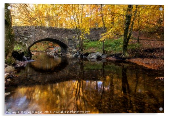 Autumn Bridge Scotland Acrylic by Craig Doogan