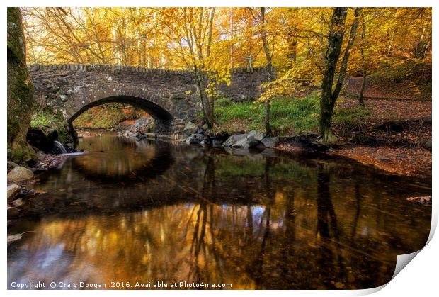 Autumn Bridge Scotland Print by Craig Doogan