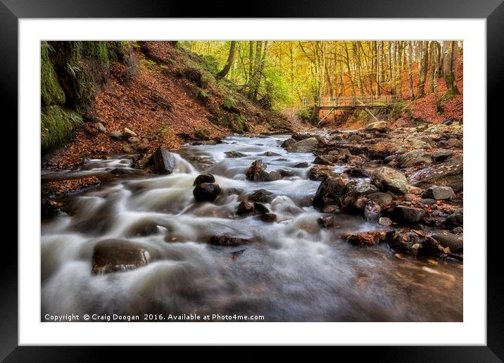 Alyth Burn Scotland Framed Mounted Print by Craig Doogan