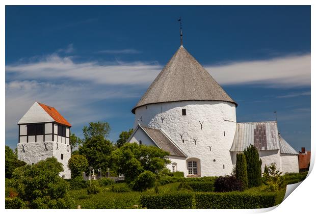 Round church of Nylars Print by Thomas Schaeffer