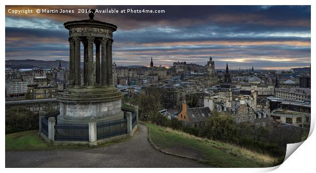 Edinburgh Skyline Print by K7 Photography