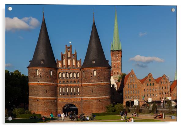 Holstentor Lübeck Acrylic by Thomas Schaeffer