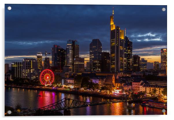 Frankfurt Skyline Acrylic by Thomas Schaeffer