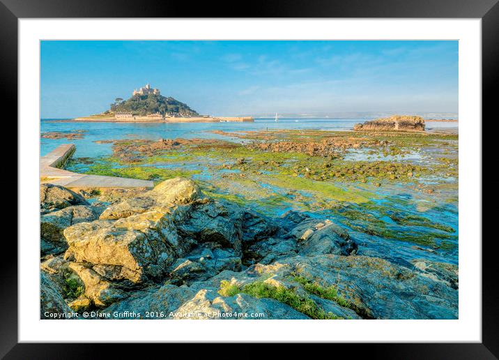 St Michael's Mount Framed Mounted Print by Diane Griffiths