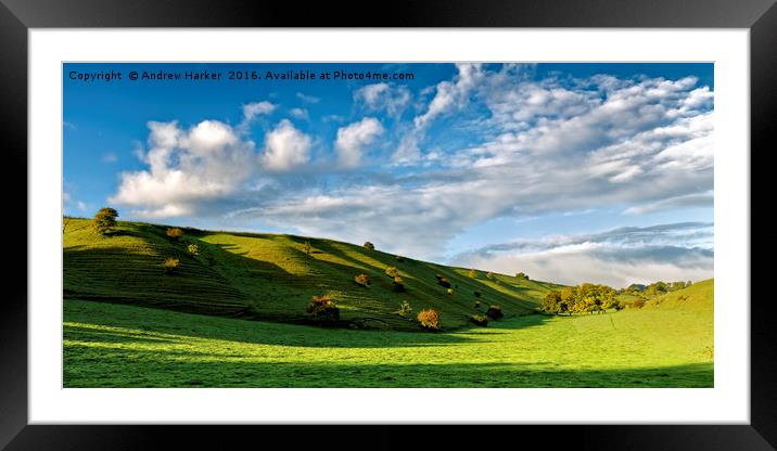 Longcombe Bottom, Bratton, Wiltshire, UK Framed Mounted Print by Andrew Harker