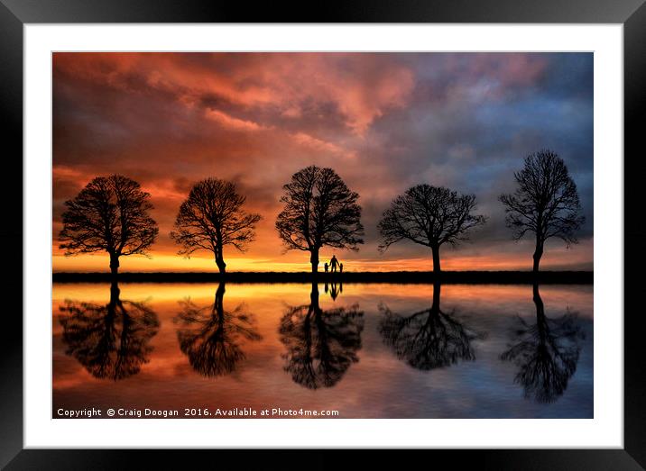 Sunset Chasers Framed Mounted Print by Craig Doogan