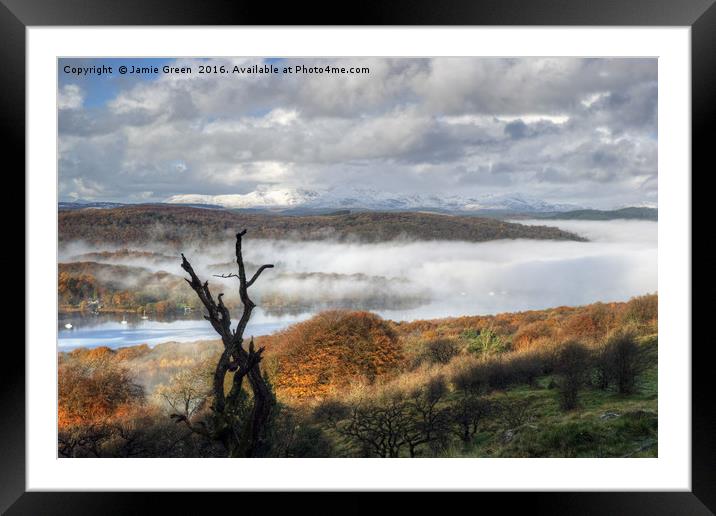 Windermere and Coniston Framed Mounted Print by Jamie Green