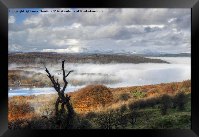 Windermere and Coniston Framed Print by Jamie Green